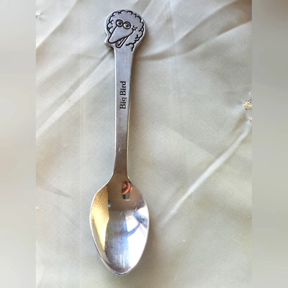 Vintage Rare !Muppets Big Bird Spoon Demand Stainless Korea